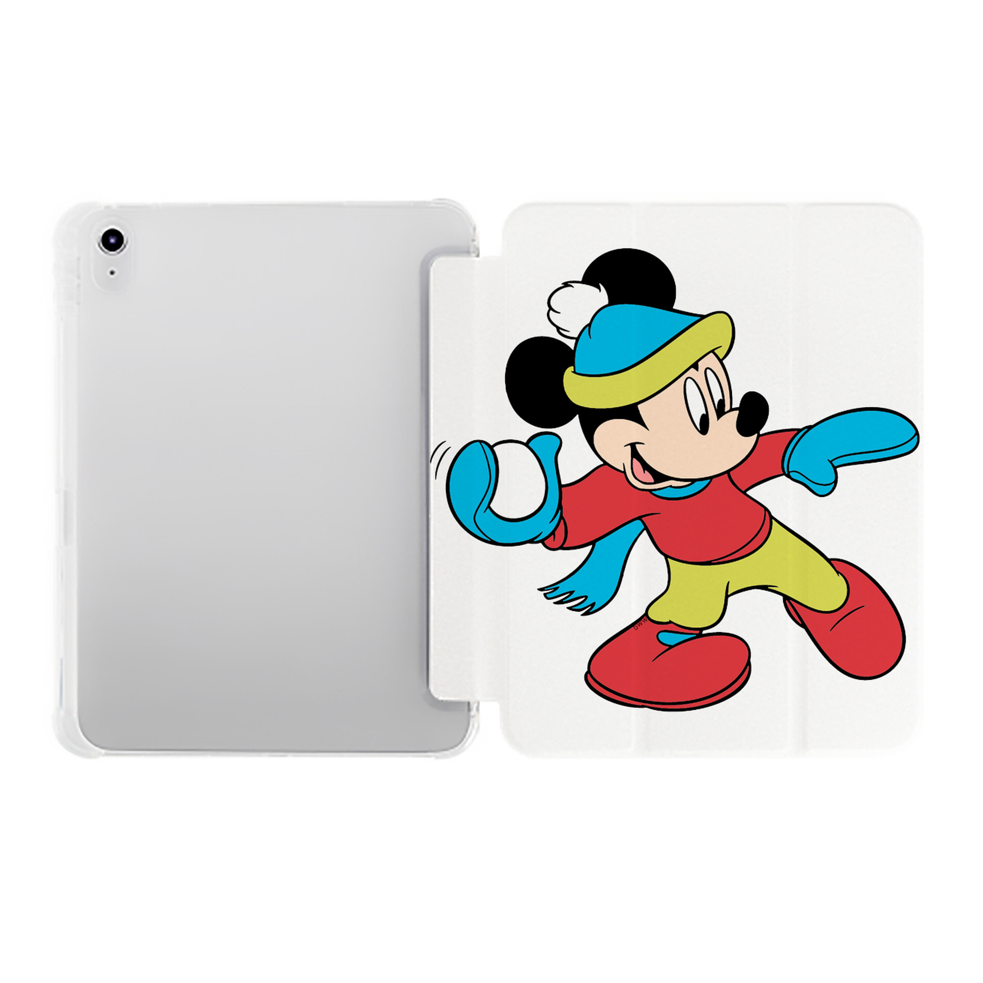 （画像用） ミッキーマウス Mickey Mouse IPad ケース ペン収納付き 三つ折りスタンド PUレザー×シリコン 対応機種9.5/10.5/10.9インチ